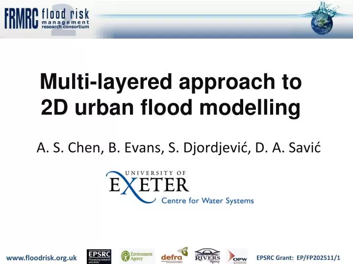 multi layered approach to 2d urban flood modelling