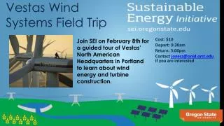 Vestas Wind Systems Field Trip
