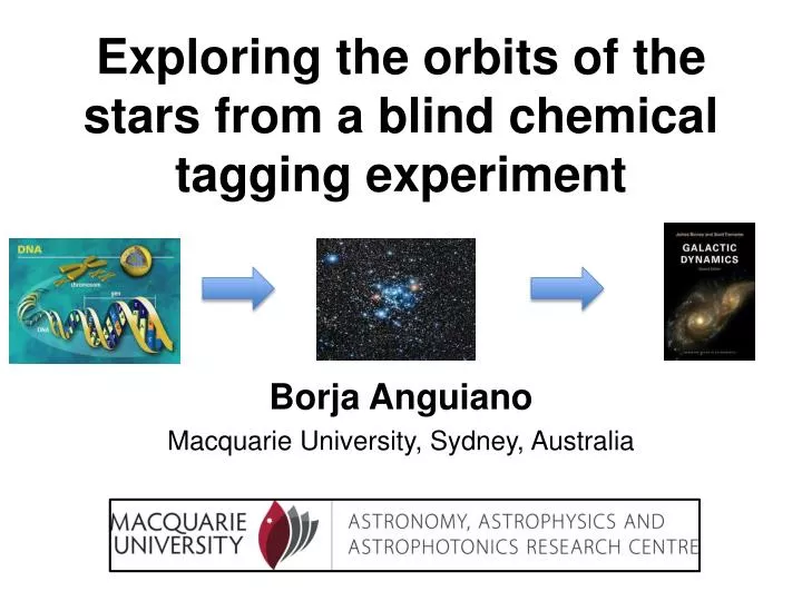 exploring the orbits of the stars from a blind chemical tagging experiment