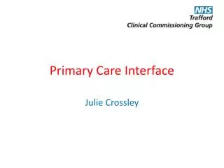 Primary Care Interface