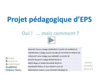projet p dagogique d eps