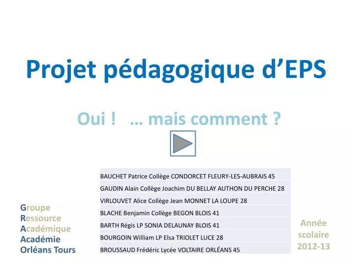 projet p dagogique d eps