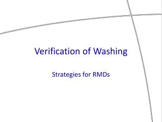 Verification of Washing