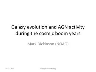 Galaxy evolution and AGN activity during the cosmic boom years