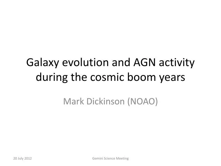 galaxy evolution and agn activity during the cosmic boom years