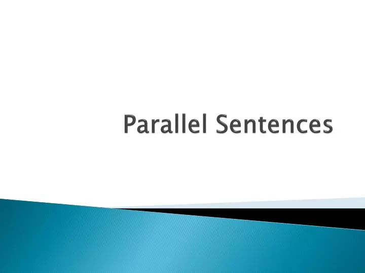 parallel sentences