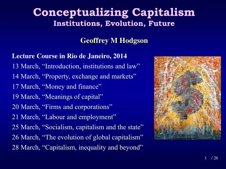 conceptualizing capitalism institutions evolution future