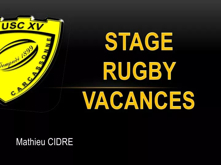stage rugby vacances
