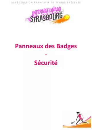 panneaux des badges s curit