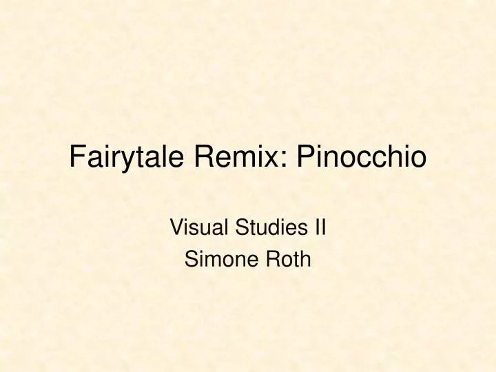 fairytale remix pinocchio