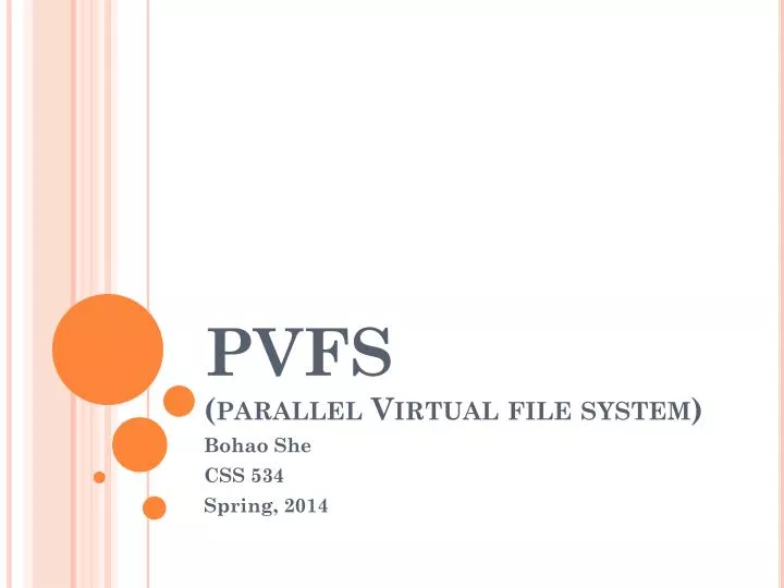 pvfs parallel virtual file system