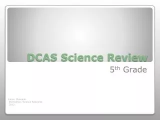 DCAS Science Review