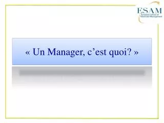 un manager c est quoi