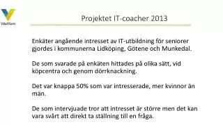Projektet IT-coacher 2013