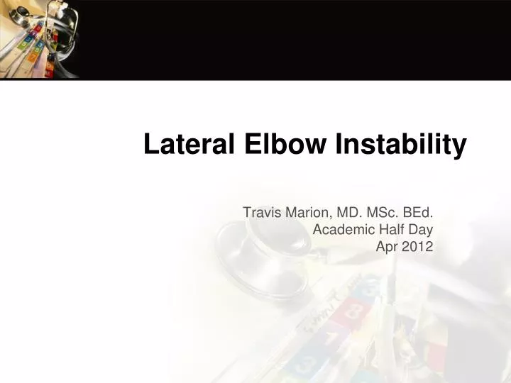 lateral elbow instability