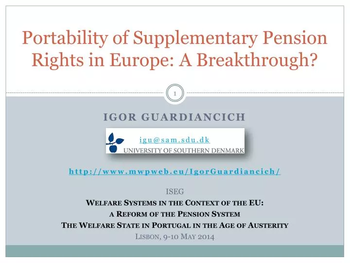 portability of supplementary pension rights in europe a breakthrough
