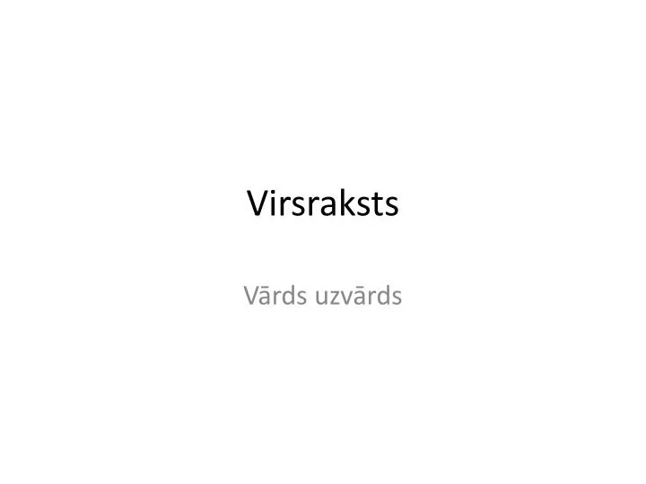 virsraksts