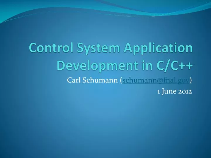 control system application development in c c