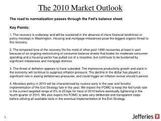 The 2010 Market Outlook
