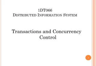 1DT066 Distributed Information System