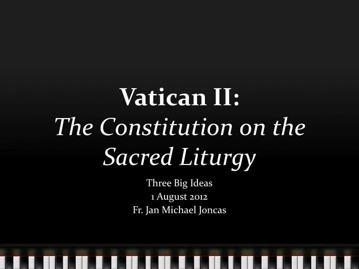 vatican ii the constitution on the sacred liturgy