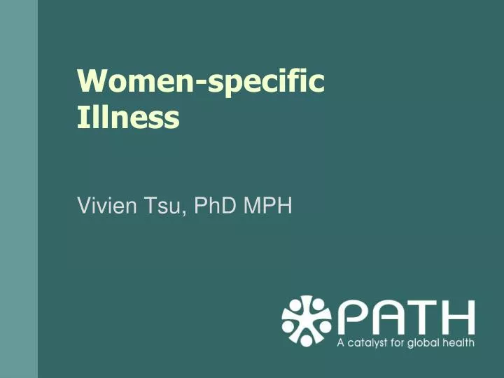 women specific illness
