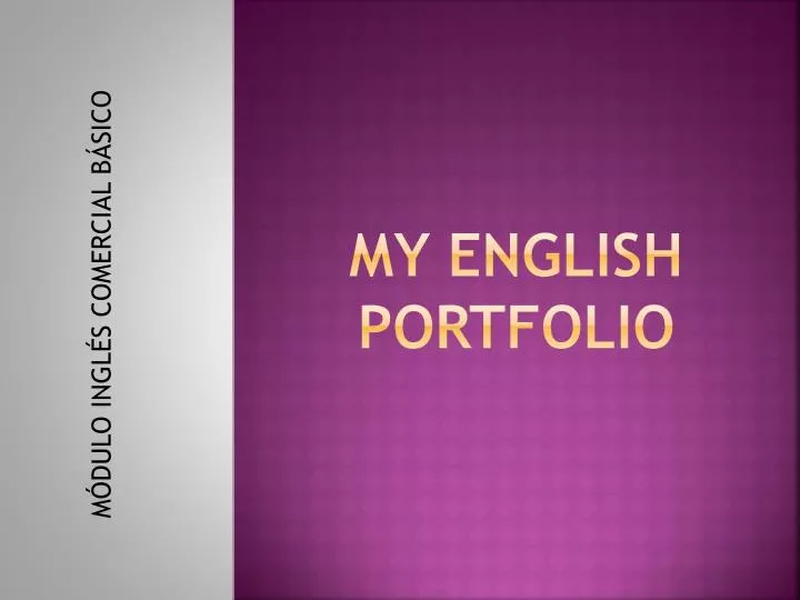 my english portfolio