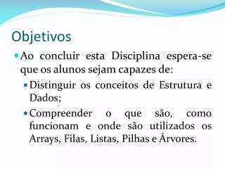 objetivos