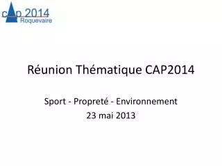 r union th matique cap2014