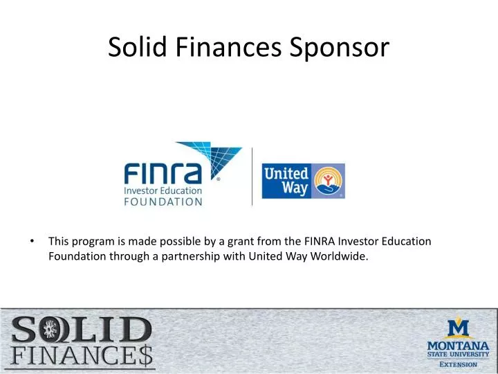 solid finances sponsor