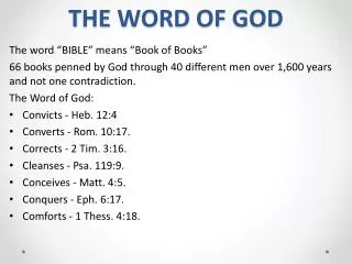 THE WORD OF GOD