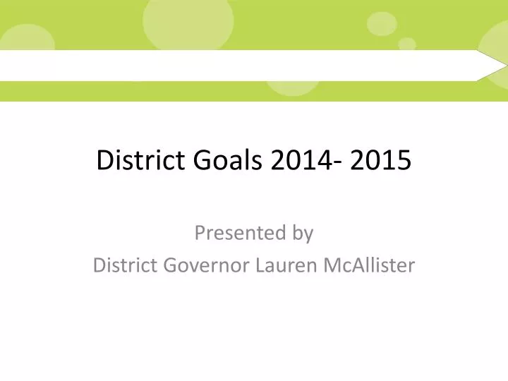 district goals 2014 2015
