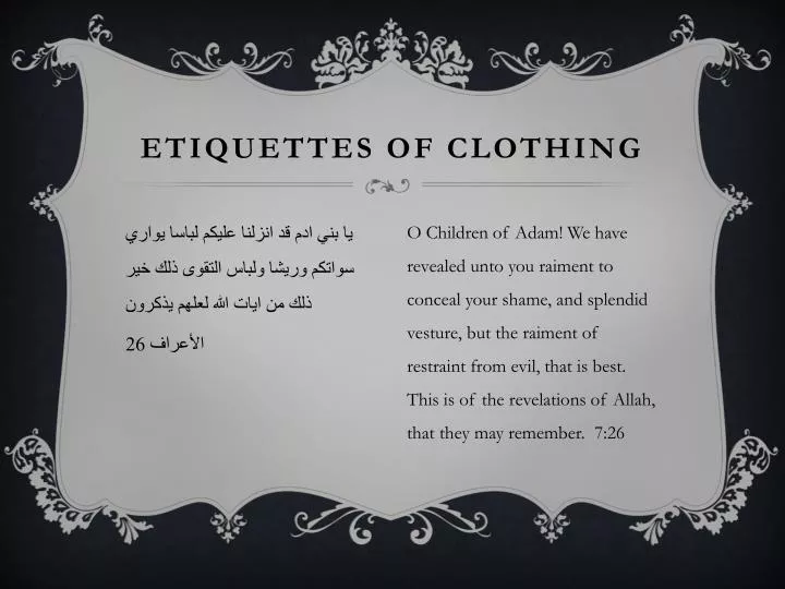 etiquettes of clothing