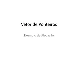 vetor de ponteiros