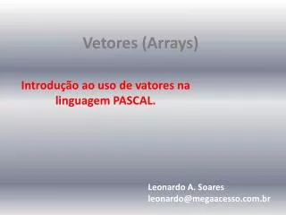 vetores arrays