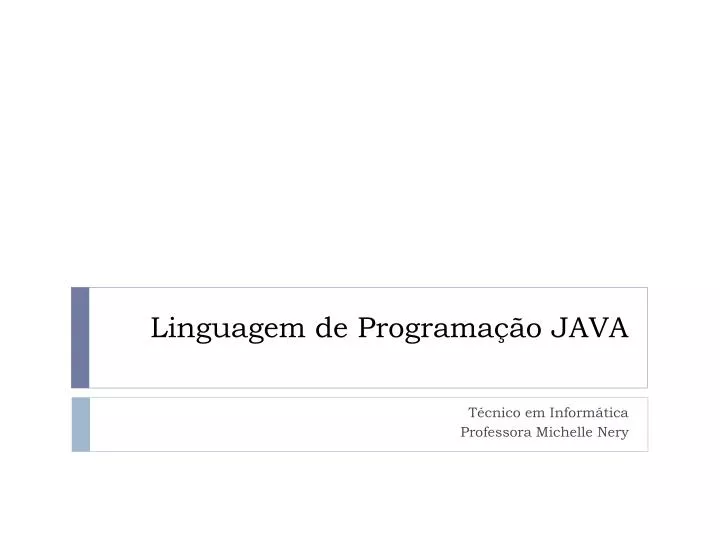 linguagem de programa o java