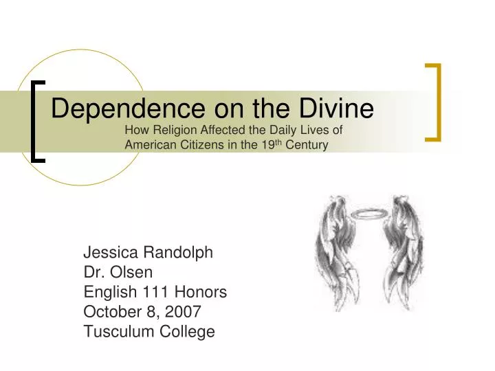 dependence on the divine