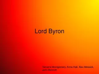 lord byron