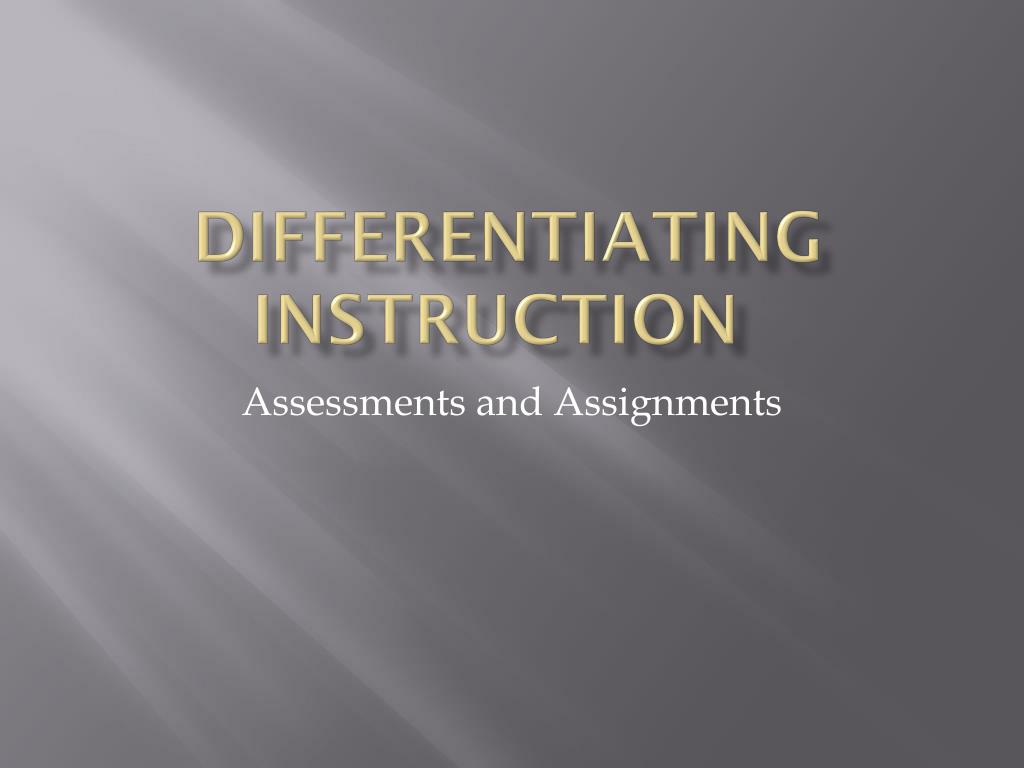 PPT - Differentiating Instruction PowerPoint Presentation, free ...