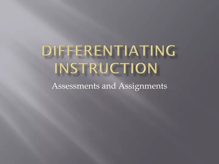 differentiating instruction