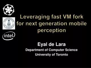 Leveraging fast VM fork for next generation mobile perception