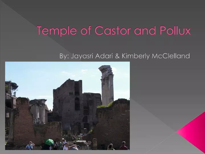 temple of castor and pollux