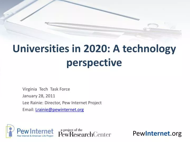 universities in 2020 a technology perspective