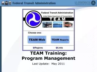 TEAM Training: Program Management