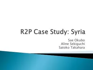 R2P Case Study: Syria