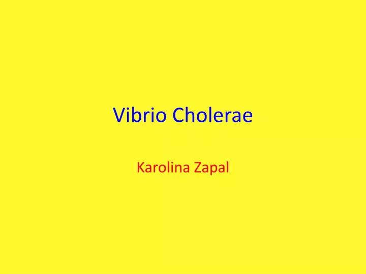 vibrio cholerae