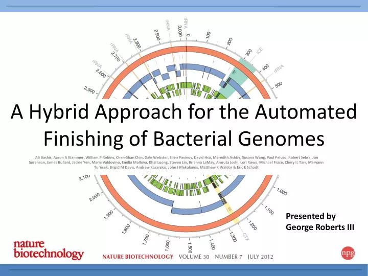 a hybrid approach for the automated finishing of bacterial genomes