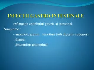 infec ii gastro intestinale