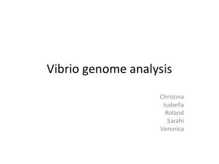 Vibrio genome analysis