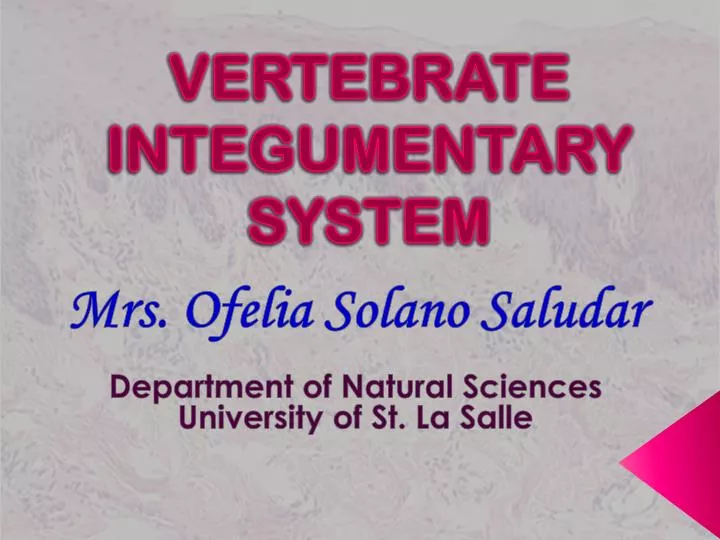 mrs ofelia solano saludar department of natural sciences university of st la salle
